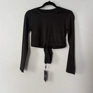 NVGTN Black Long Sleeve Crop Top